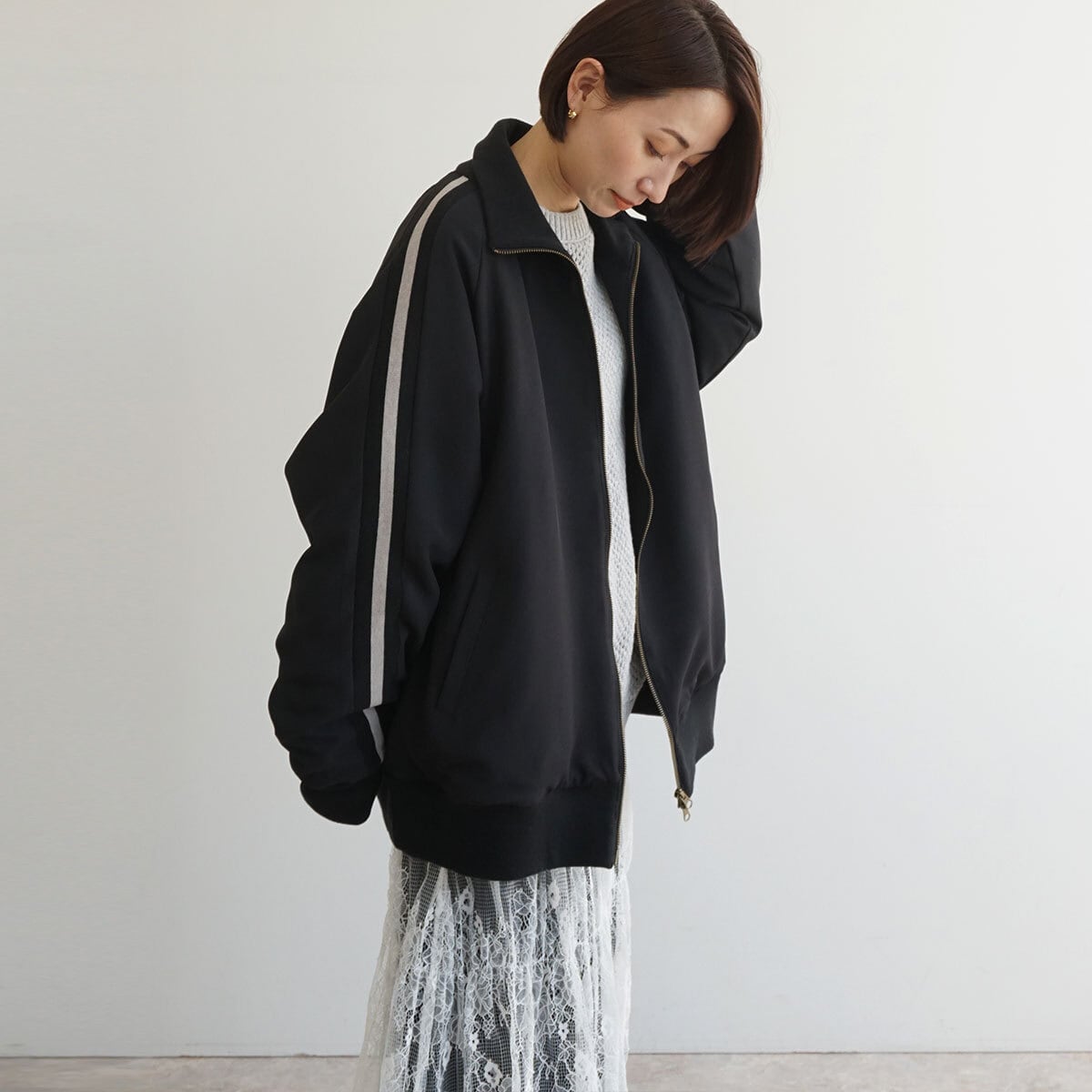 fashfrenライントラックジャケットダウンブラック ライントラックジャケット SALE | FASHFREN/ファッシュフレン