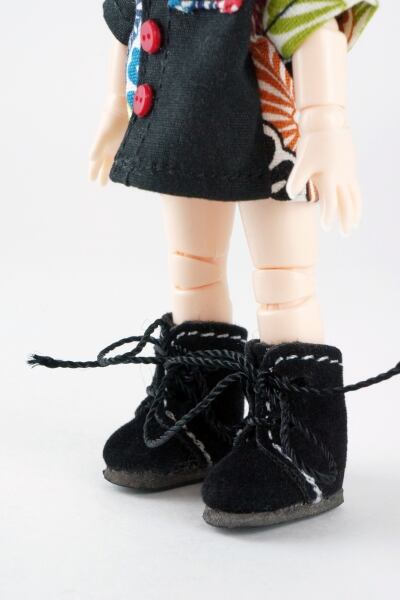 ドール靴 1/6 オビツ11 フロックブーツ SBB008BLK MW - 画像4