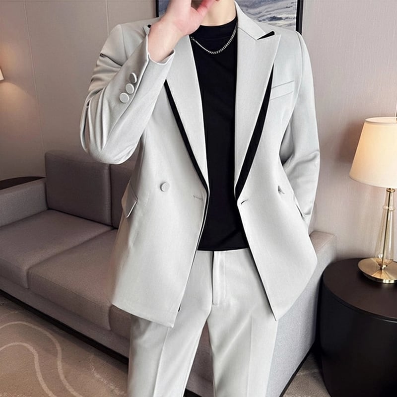 ツーピース ツートンエッジテーラードスーツ 2カラー LB1436