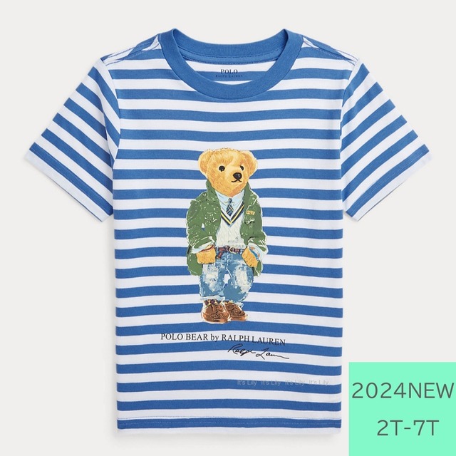 予約販売　KIDS 90-130CM　Polo Bear  コットンジャージーTシャツ