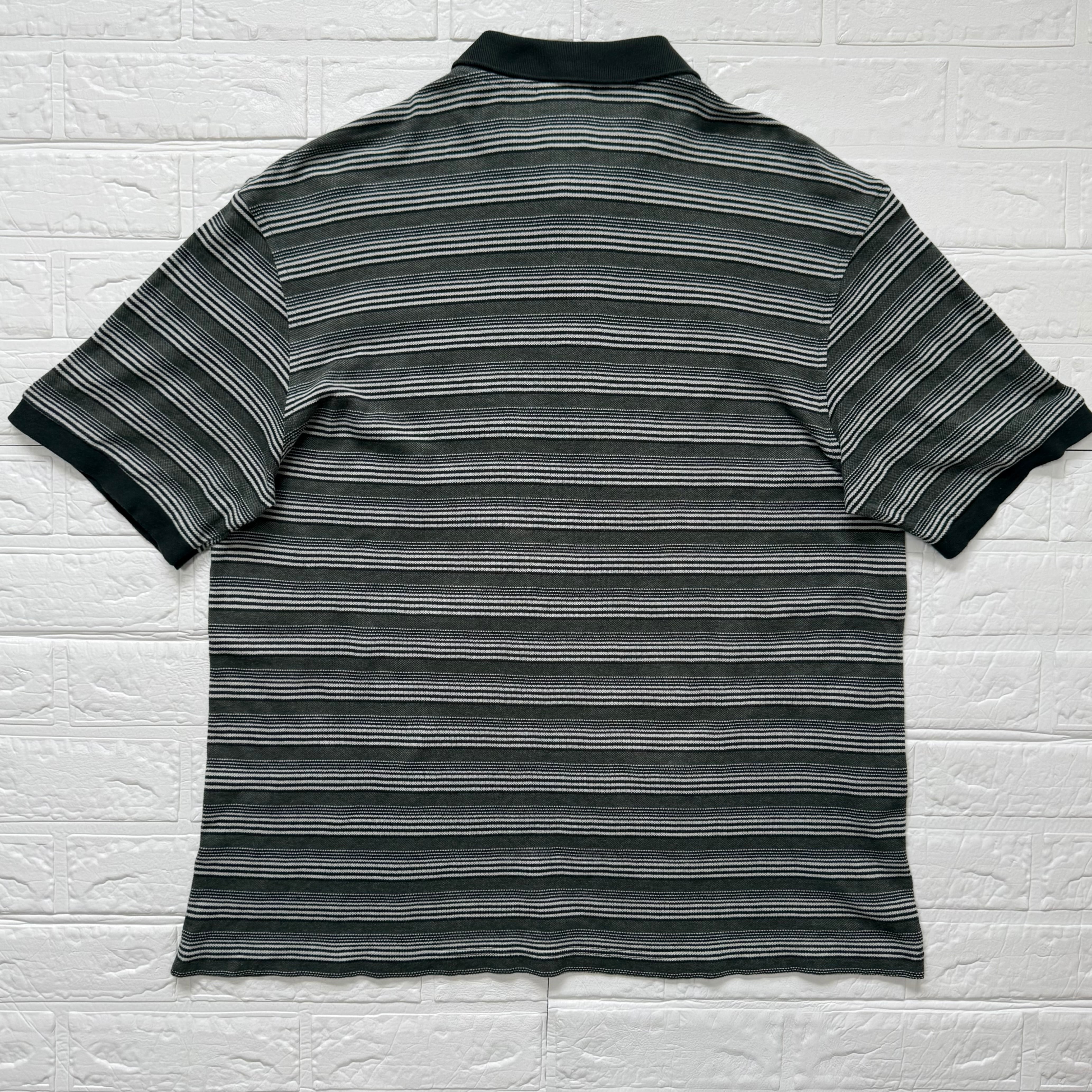 LACOSTE 90s フランス製 F5191 コットン 鹿子 半袖ポロシャツ モス