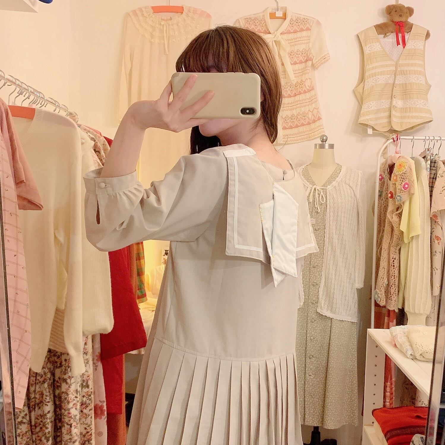 original / brand new sailor one-piece / beige