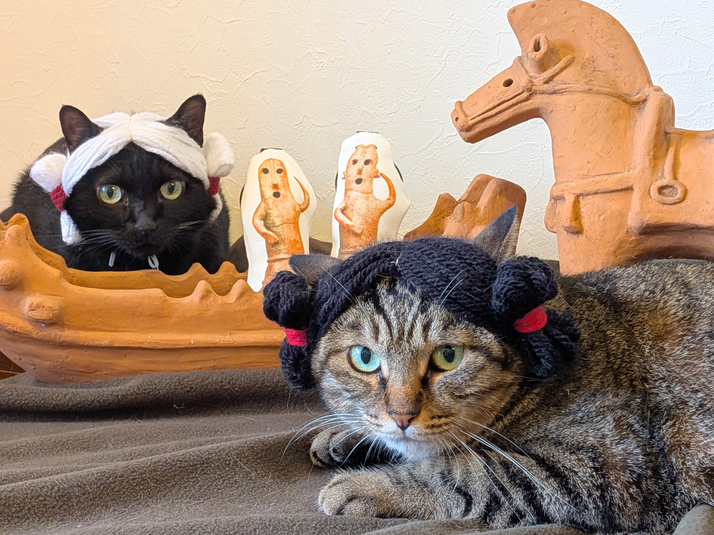 ペット用「みずら」【小】古代日本の髪型を再現した猫アクセサリー 猫