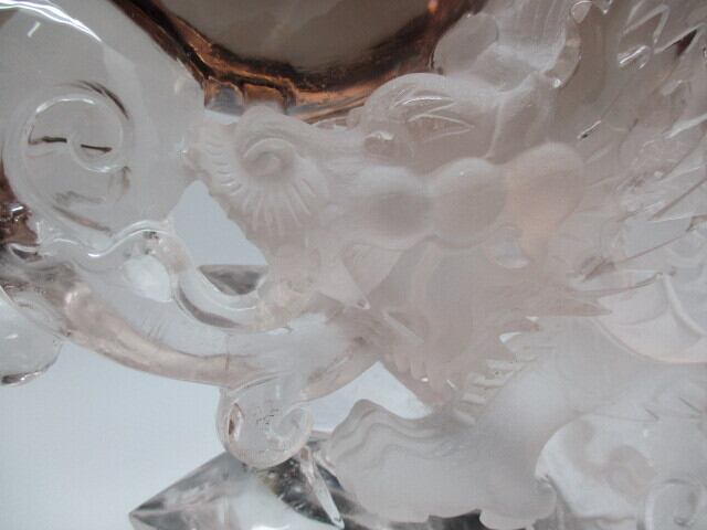 [送料無料][高品質][超美品] 総高約30cm 特大天然スモーキークオーツ龍