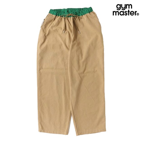 gym master ジムマスター ダック×ナイロン ロングパンツ イージーパンツ ワイドパンツ ゆったり メンズ G821736 ベージュ