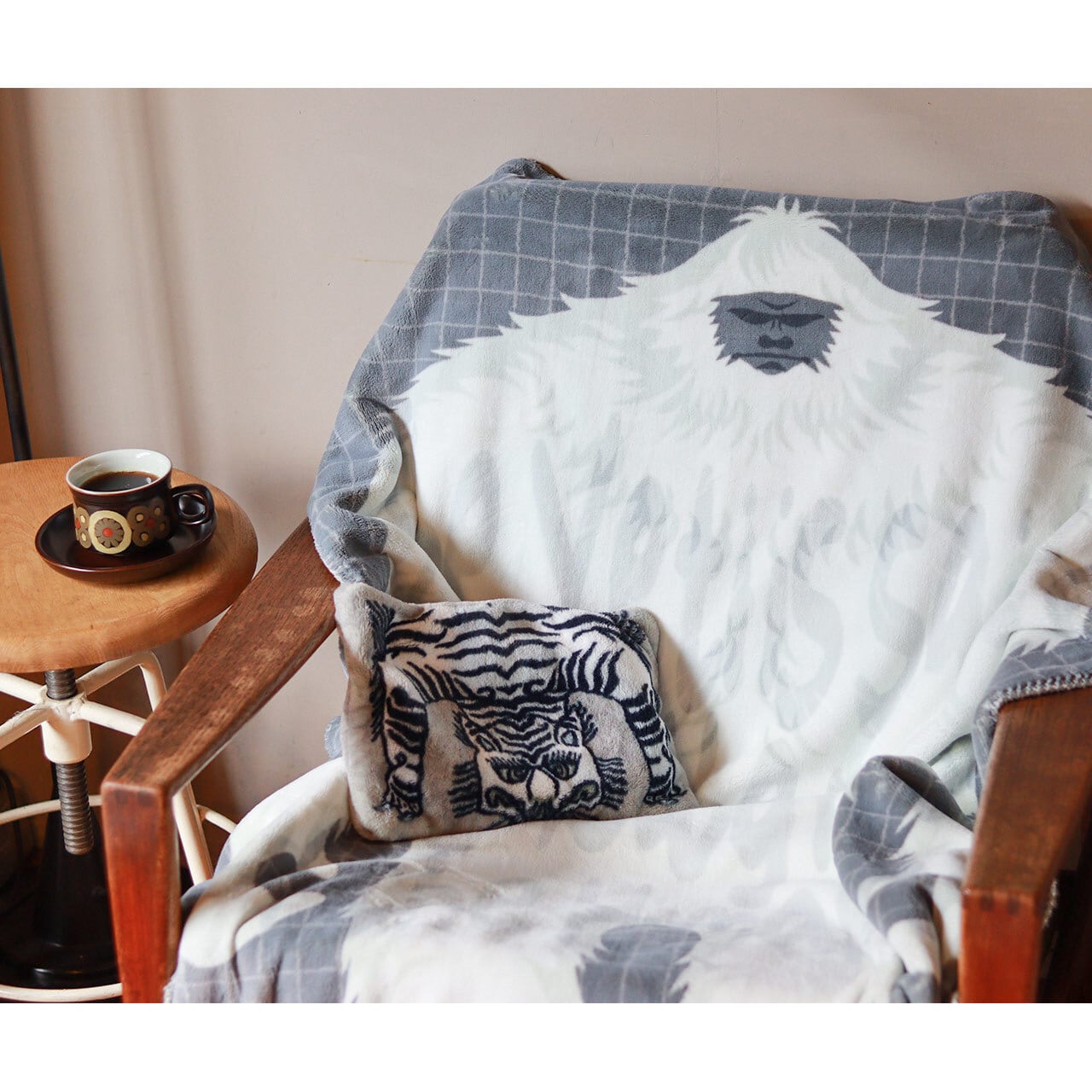 POST GENERAL イエティブランケット2枚 POSTGENERAL フランネル フリースブランケット - WHITE YETI