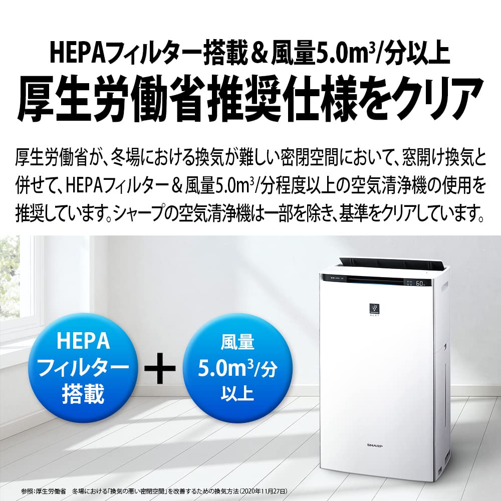 シャープ 加湿 空気清浄機 KI-PX70-W プラズマクラスター NEXT(50000