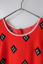 Rhombus dots apron dress