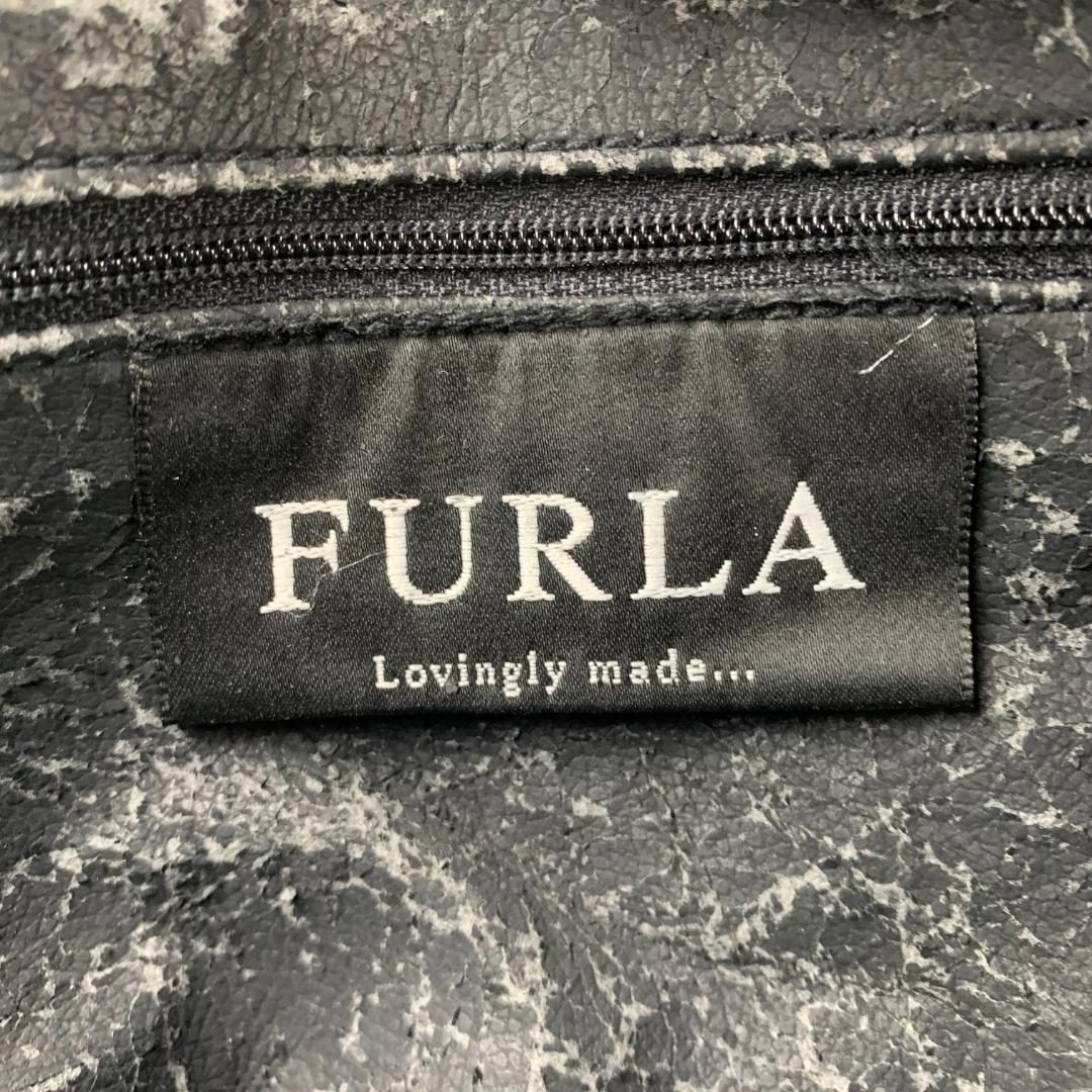FURLA フルラ ナイロン トートバッグ レザー ブラック ゴールド FURLA フルラ ナイロン トートバッグ レザー ブラック ゴールド