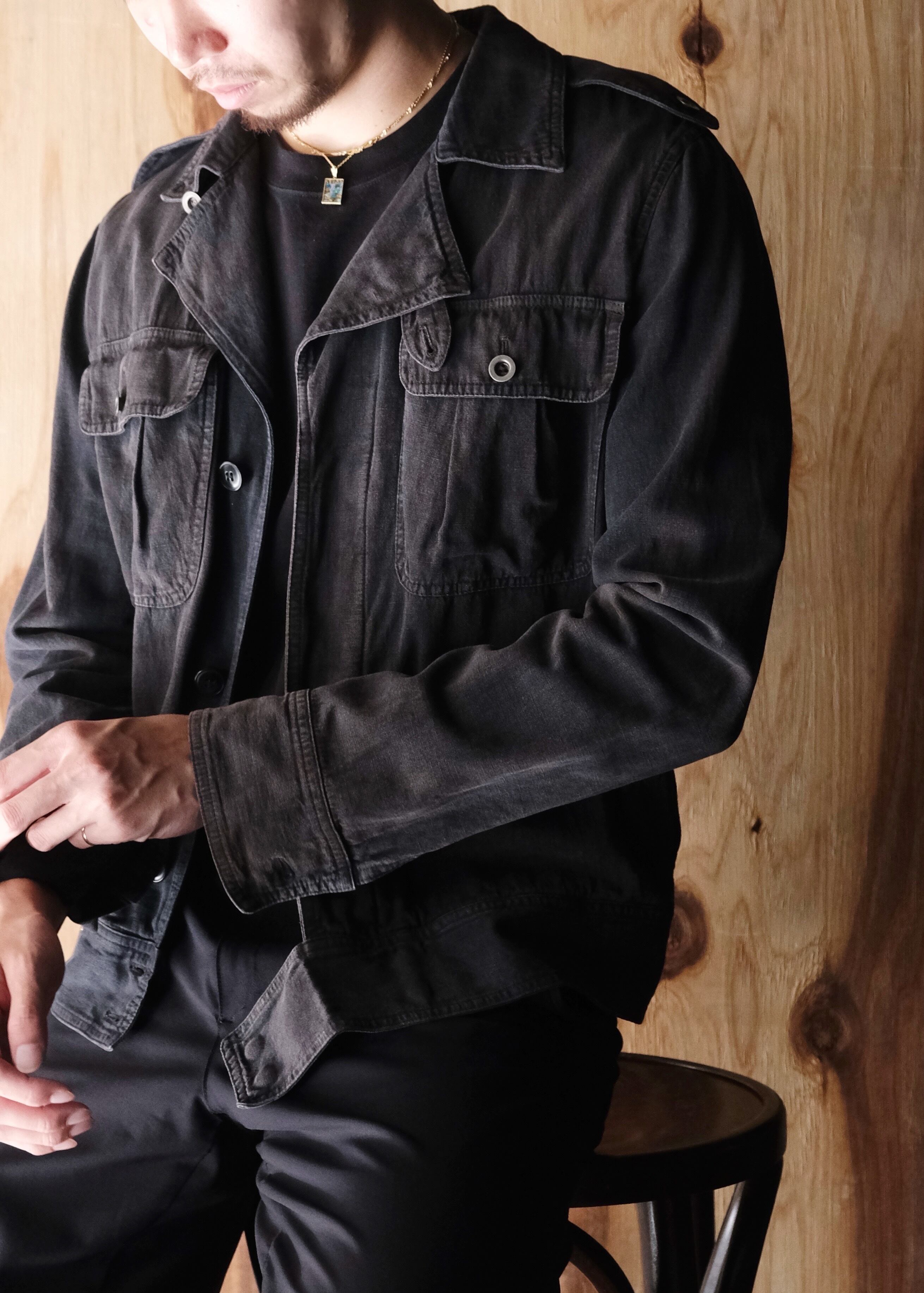 Martin Margiela 05SS cotton linen military jacket | CETTEN 