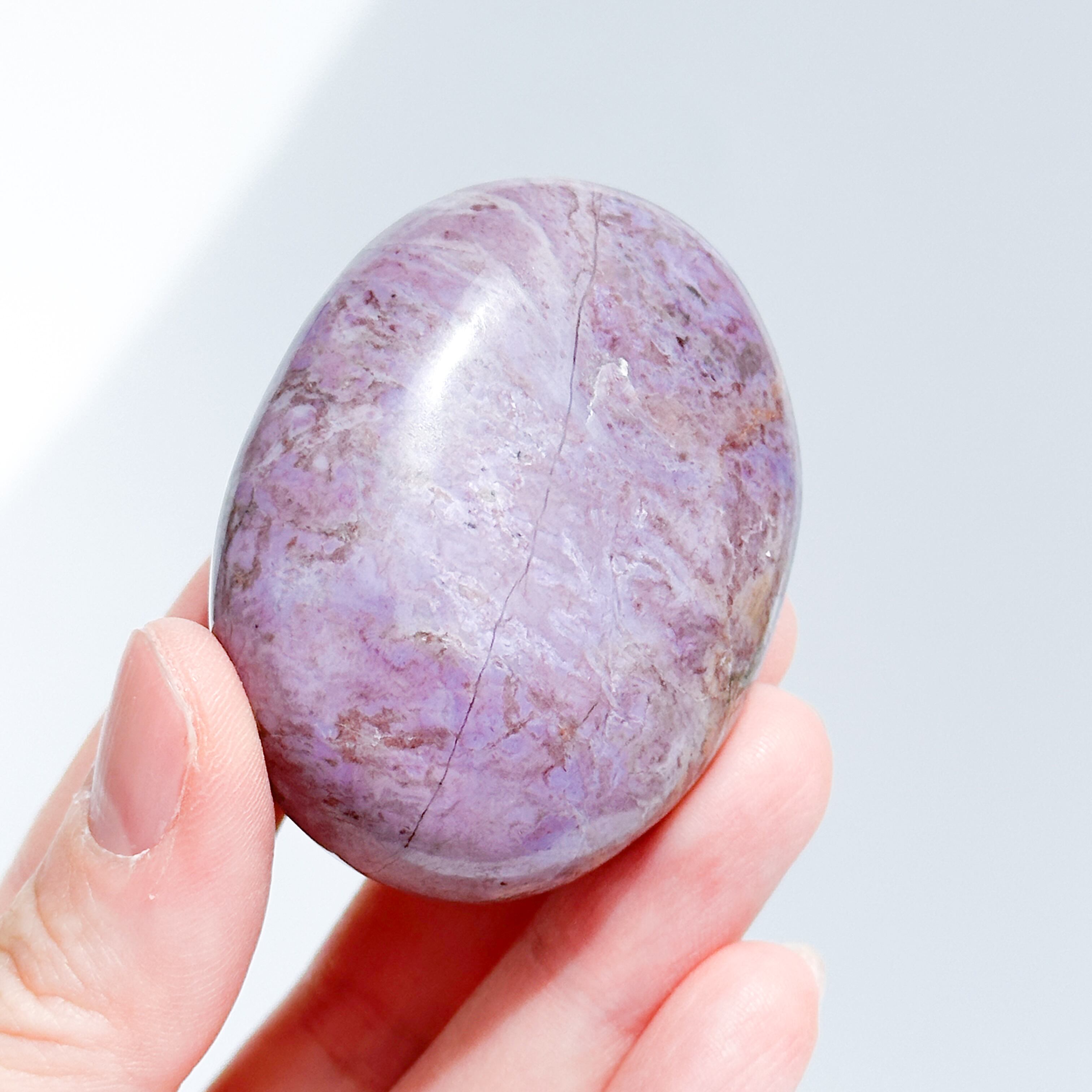 ⑪天然石 さざれ パープルジェイド パープルジェイド パームストーン42◇Purpe Jade palm stone ◇天然石