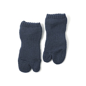 Paper Yarn Ankle Pile Socks（Navy）