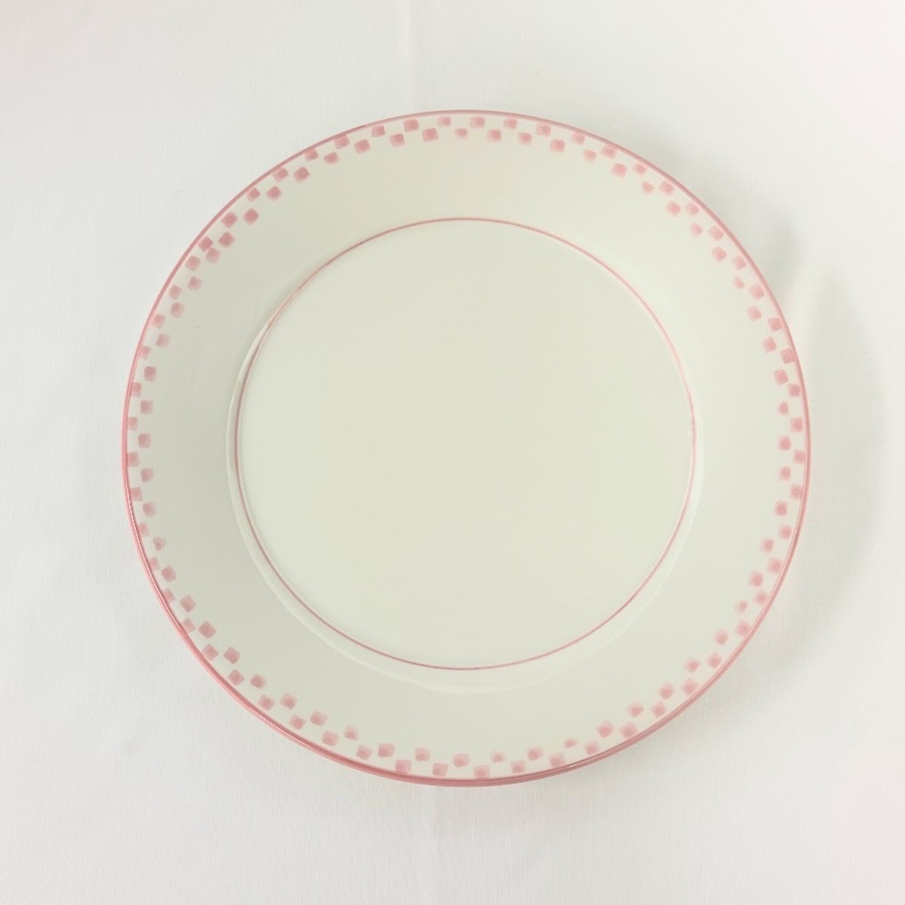 real ceramica フチ市松ディナー皿（ピンク） | Galleria Piatto