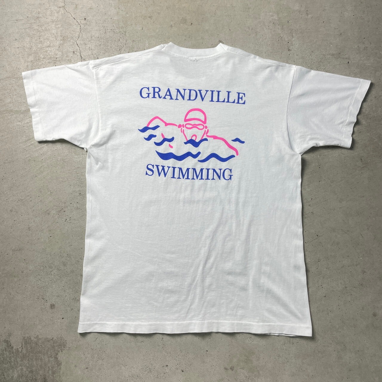 90年代 GRANDVILLE SWIMMING 水泳 バックプリント メンズL相当 古着 