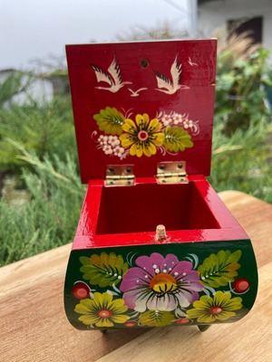 ペトリキフカ・ジュエリーボックス 9cm（ホメンコ）