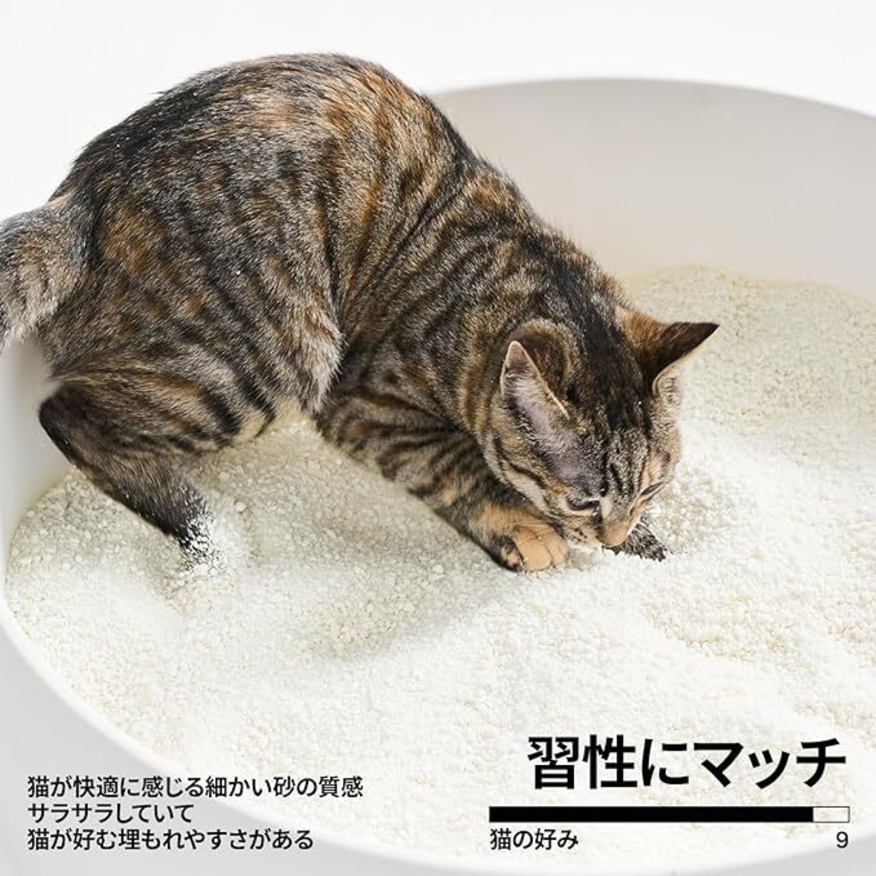 【ピダン キャッサバ猫砂(１ケース)】素早く吸水した後サラサラに固まる、底にくっつきにくく、お手入れ楽々