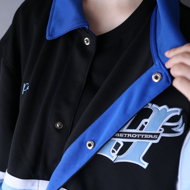 "FUBU" XXXL super over silhouette warmup basketball s/s jacket