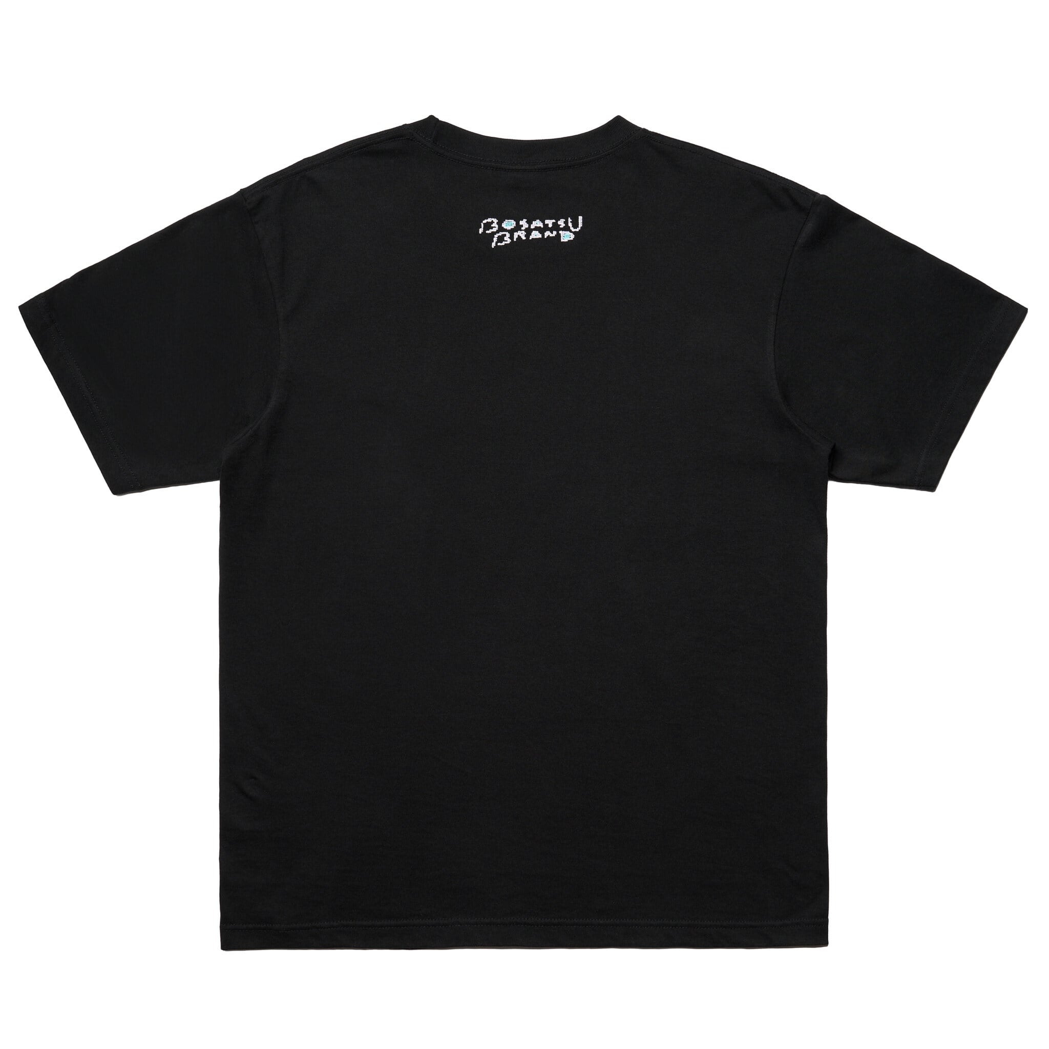 善財童子 Tシャツ (刺繍) 6.2oz ブラック/ナチュラル/フロストパープル