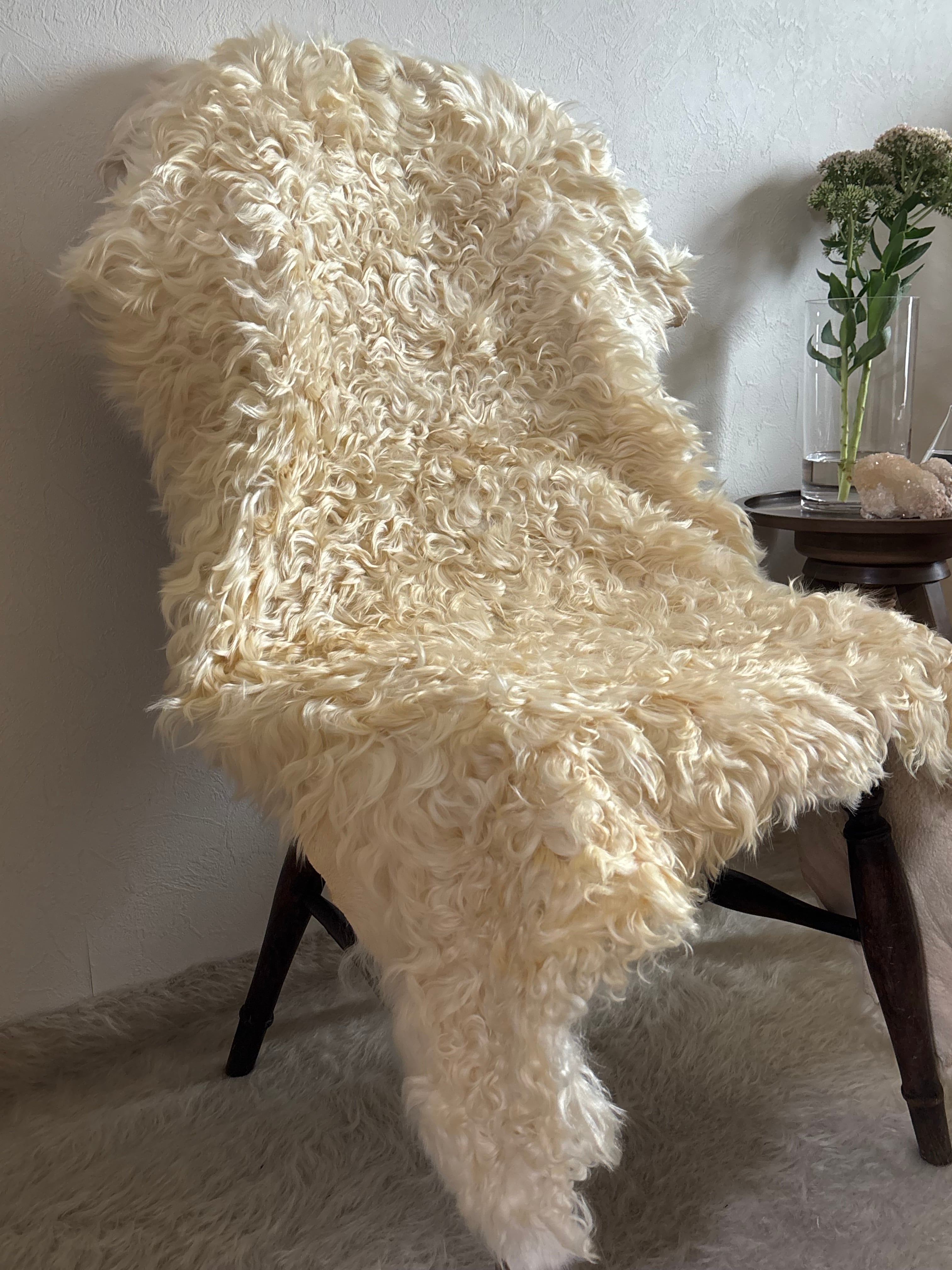 お買い得！　直輸入　バッターニエ　80年代　ヴィンテージ　手触りモフモフ IVORY.