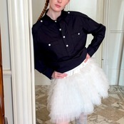 Outremer Band Collar Blouse F0626