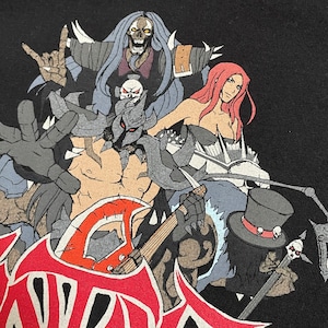 【LOL】ゲーム PENTAKILL バンドTシャツ プリント ロゴ キャラクター キャラt バンt メタル リーグ・オブ・レジェンド League of Legends L 半袖 メキシコ製 US古着