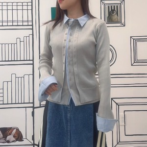 シャツドッキングニットカーディガン