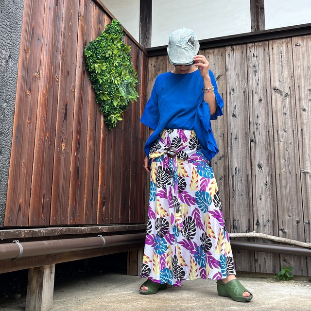 リーフ柄2wayスカート