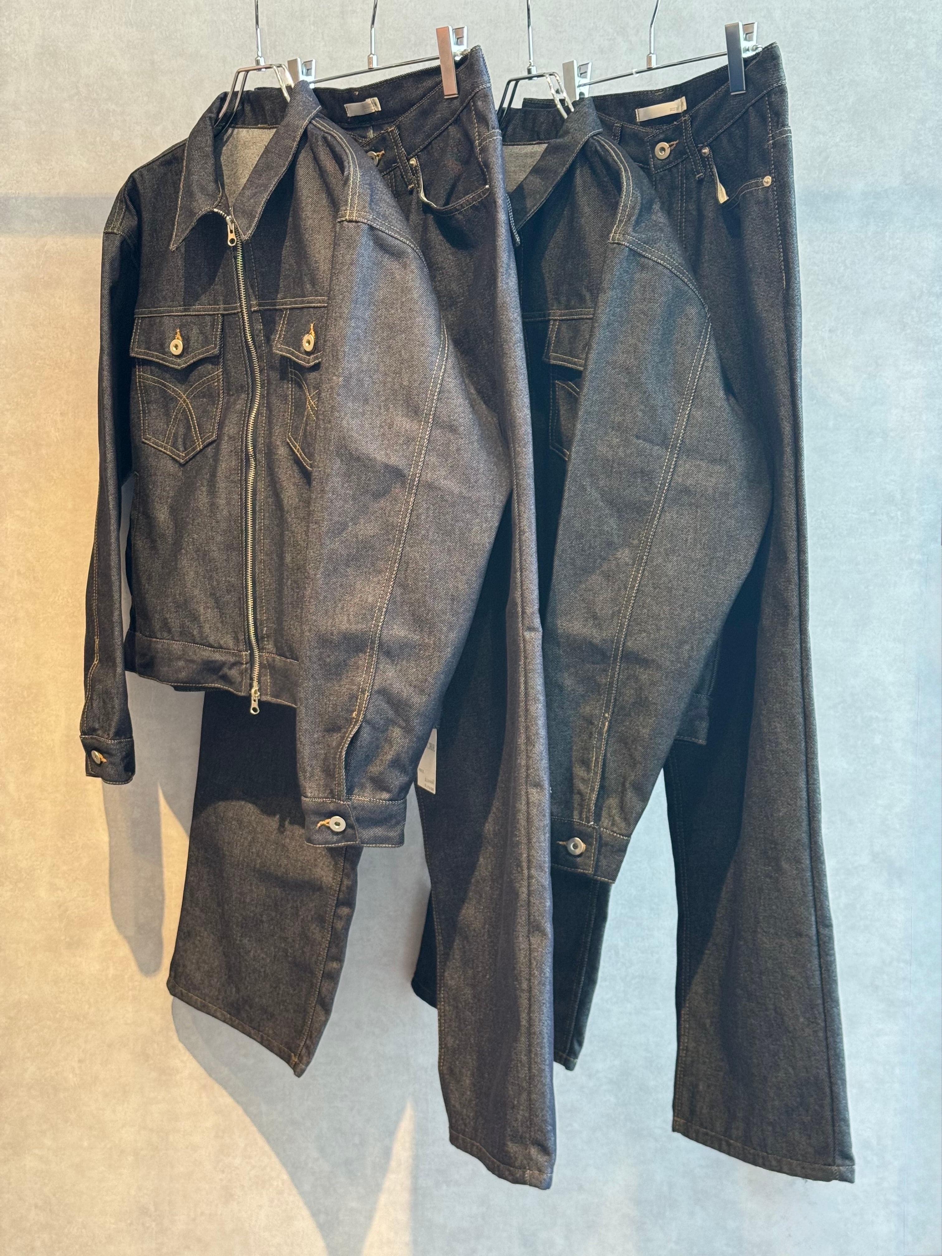 denim zip jacket setup