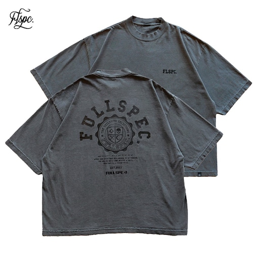 FLSPC. : GARMENT DYE S/S TEE "EMBLEM"