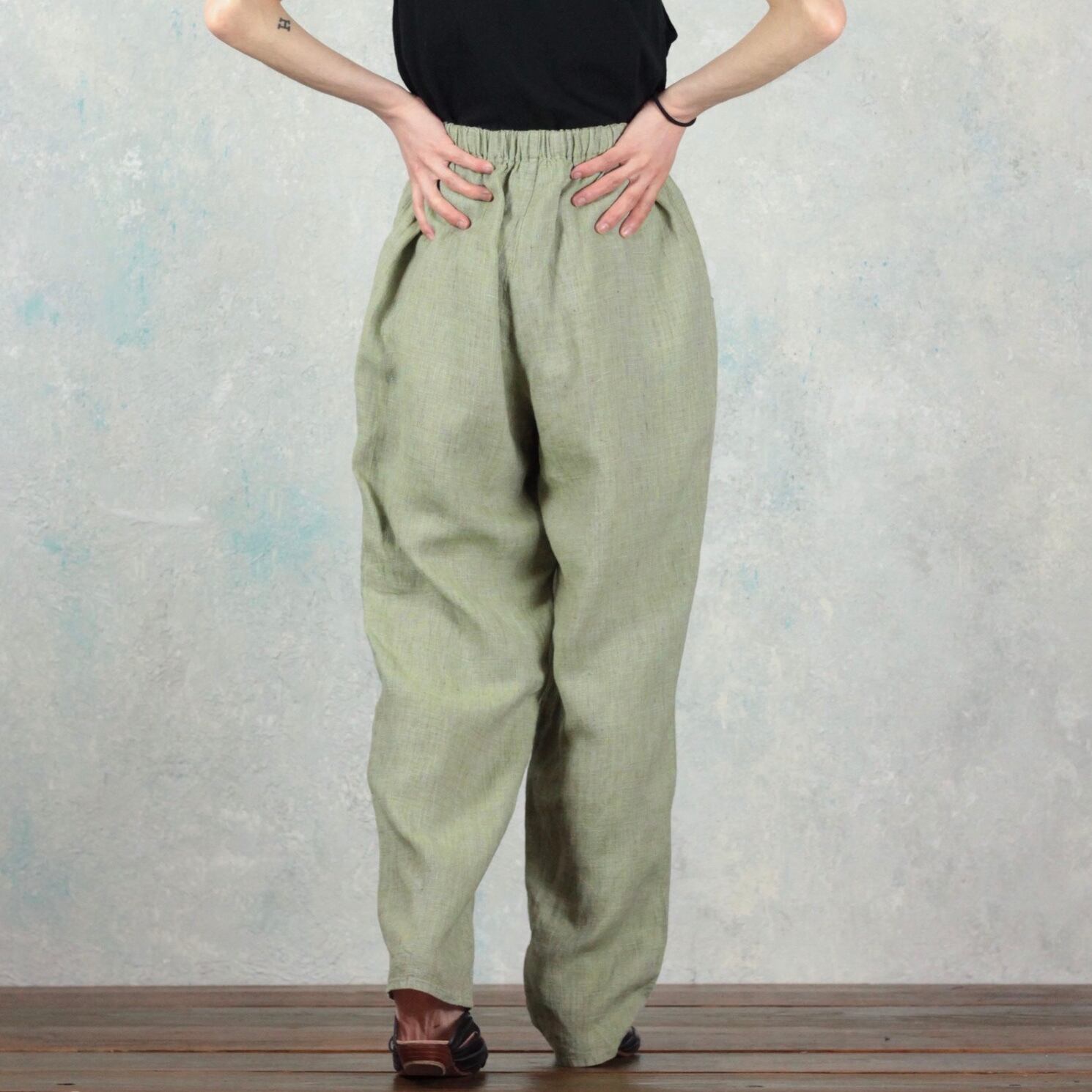 1990's FLAX リネン リラックスシルエット イージーパンツ 【OT-1552