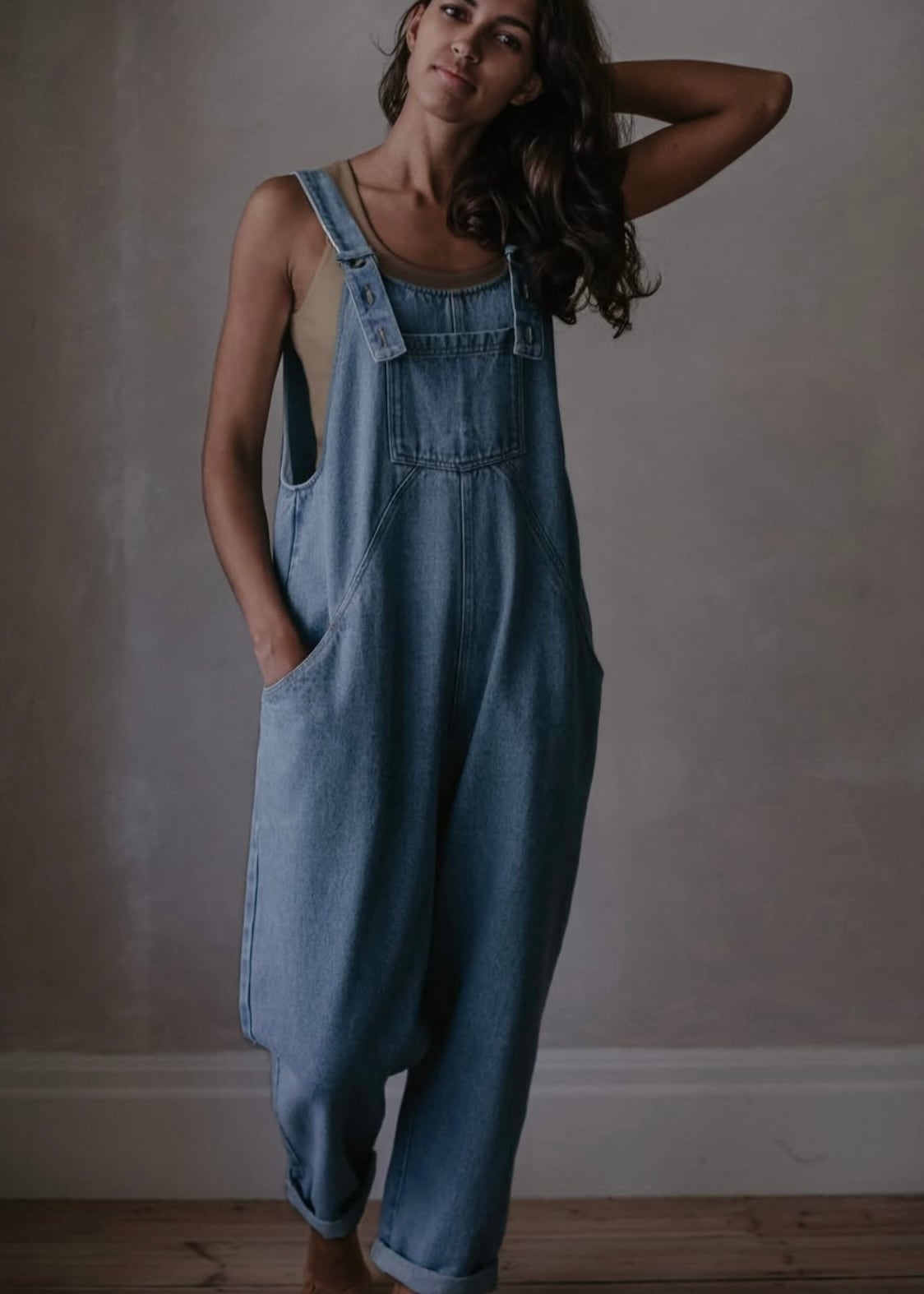 The Simple Folk】The Oversized Denim Dungaree - Women's | RIRIBELL