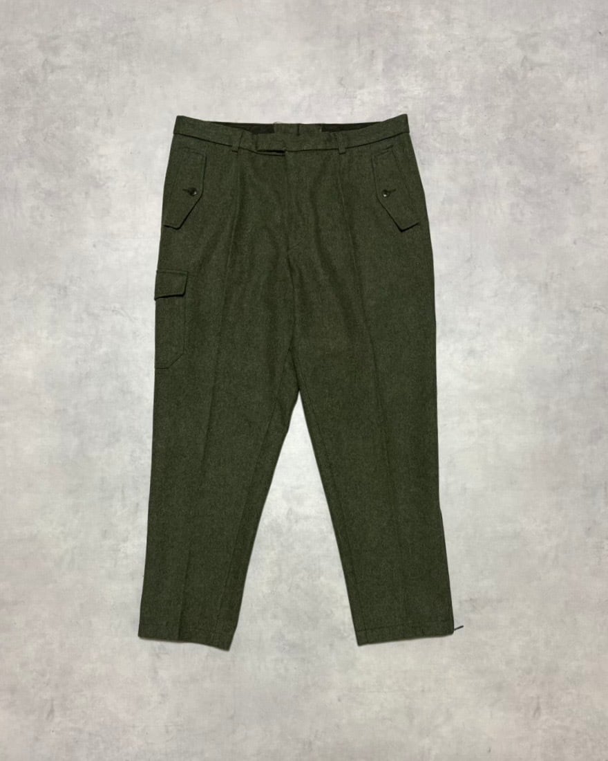 【VINTAGE】 European Loden Wool Hunting Cargo Pants W35.5 L30