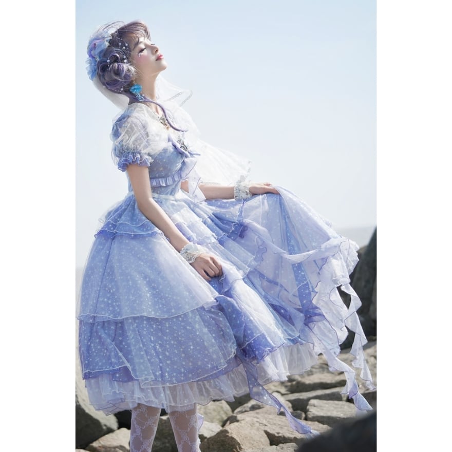 ドレス 魔法の風 深海少女 キラキラファントムカラー シフォン