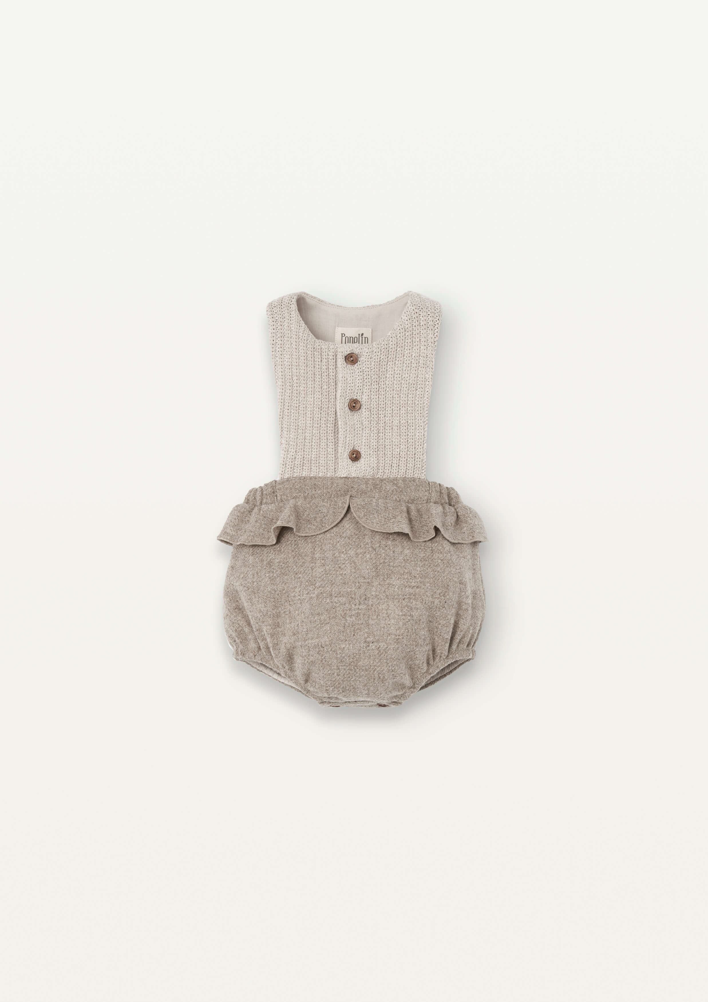maison marelle】Romper CARNOT- linen short sleeves | touche_bebe
