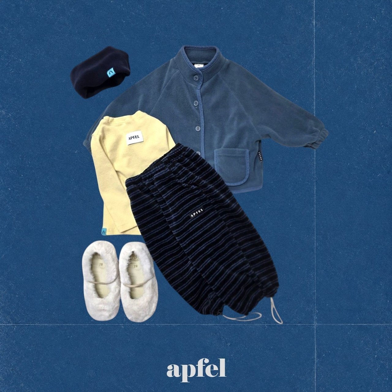 Apfel［取寄］scon button fleece jacket 26winter