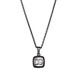 DOLCE&GABBANA metal logo pendant necklace