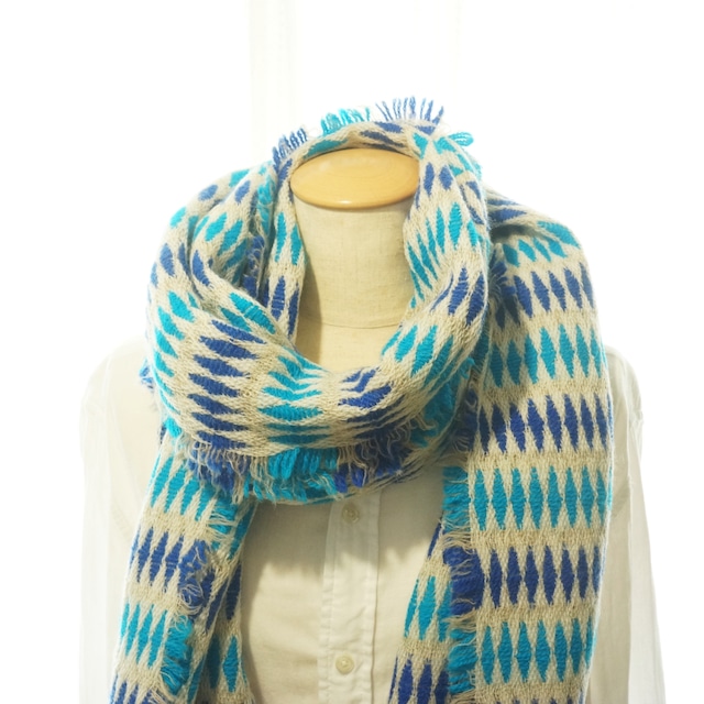 505 Harlequin Scarf biue