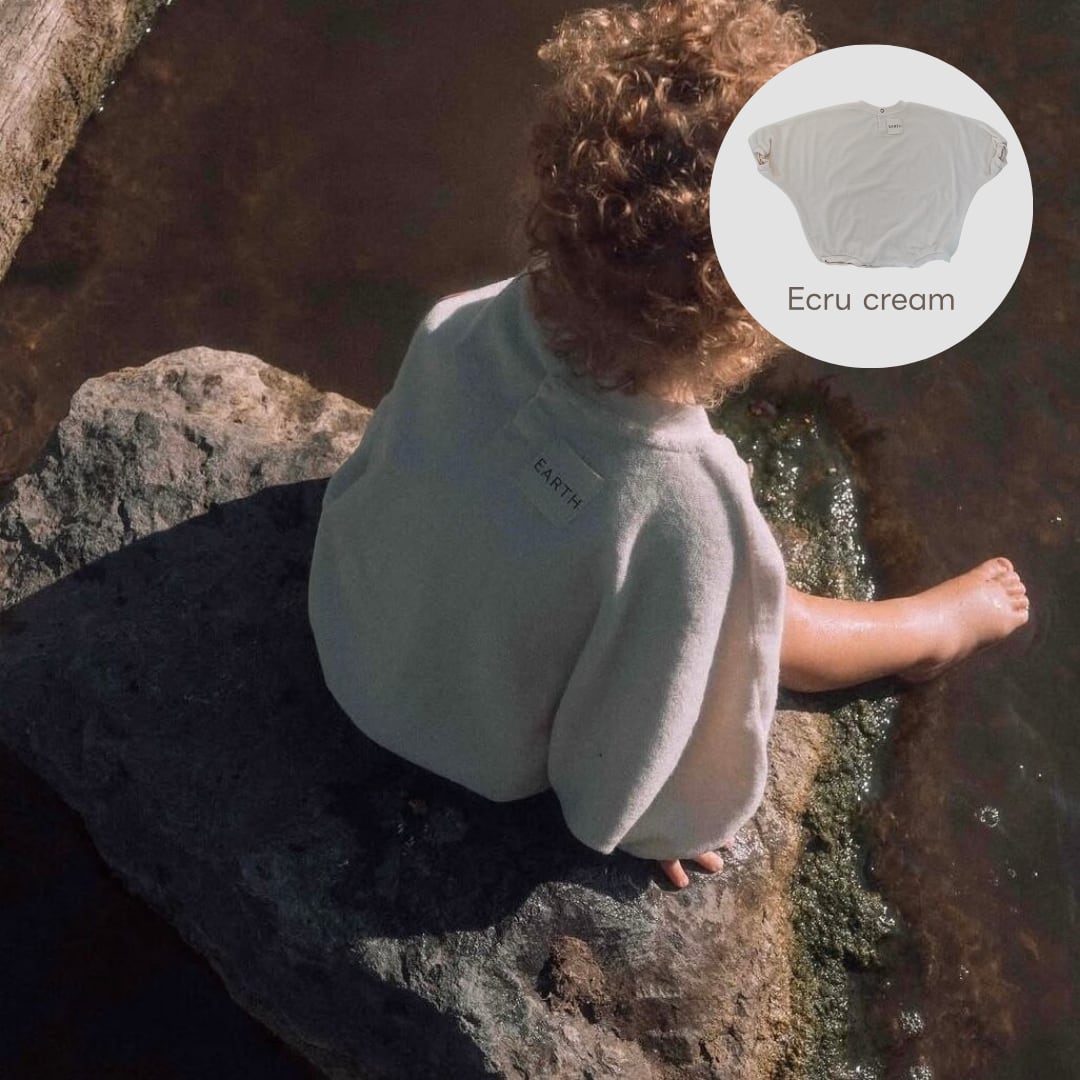 【EARTH THE ARCHIVE】 Baby Sweatsuit - Ecru cream