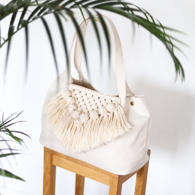 Macrame Coconut Tote Bag