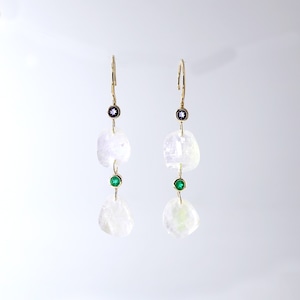 Flower Petals  Moonstone×Iolite×Emerald