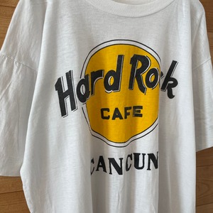 【Silver Fox】90s ハードロックカフェ ロゴ Tシャツ hardrock cafe cancun シングルステッチ Lサイズ US古着