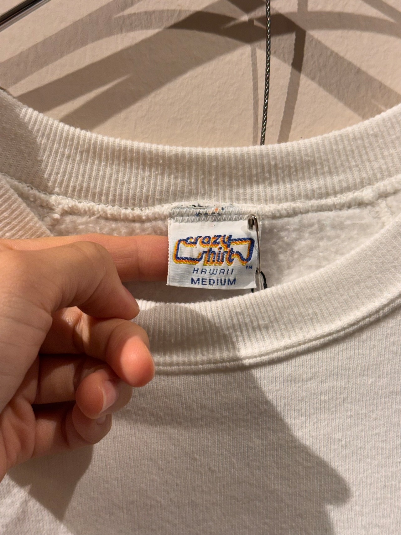 【USA製】Crazy Shirts クレイジーシャツ ゴルフプリント スウェット トレーナー M ホワイト ラグランスリーブ