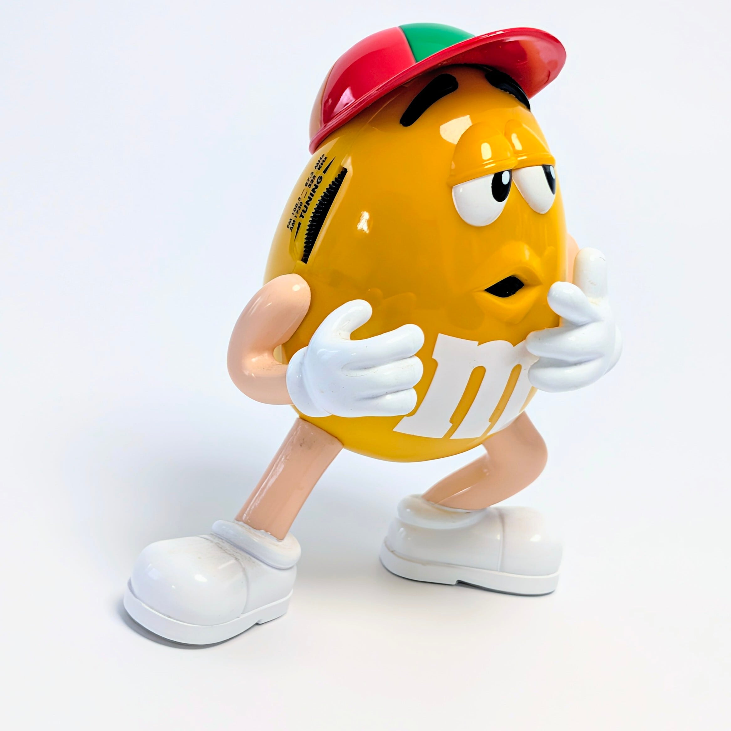 ⚡️SPECIAL LIMITED⚡️☆ DEADSTOCK / VINTAGE early 90'☆【 m&m's ( エムアンドエムズ ) 】Yellow Character Radio with HEADPHONES / イエローキャラクターラジオ / ポータブルラジオ 〚アメリカン雑貨 アメトイ〛