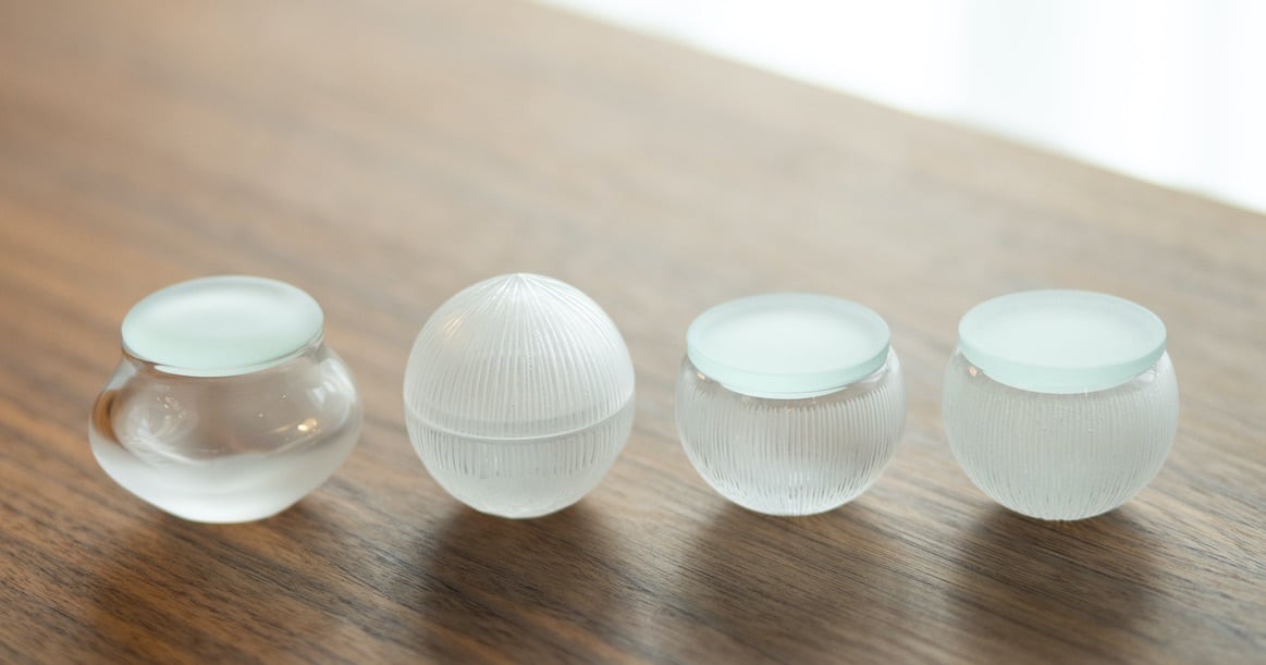 ボンボニエール「くもい」 ｜ 小路口 力恵 (ガラス作家) | 水と匠 公式