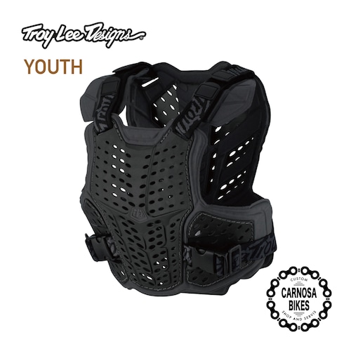 【Troy Lee Designs】YOUTH ROCKFIGHT CHEST PROTECTOR [ユース ロックファイト チェストプロテクター] Solid Black キッズ用