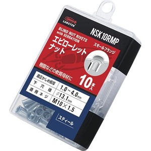 【新着特価】ロブテックス ローレットナット(薄頭・スチール製) エコパック 板厚4.0 M10X1.5(10個入)