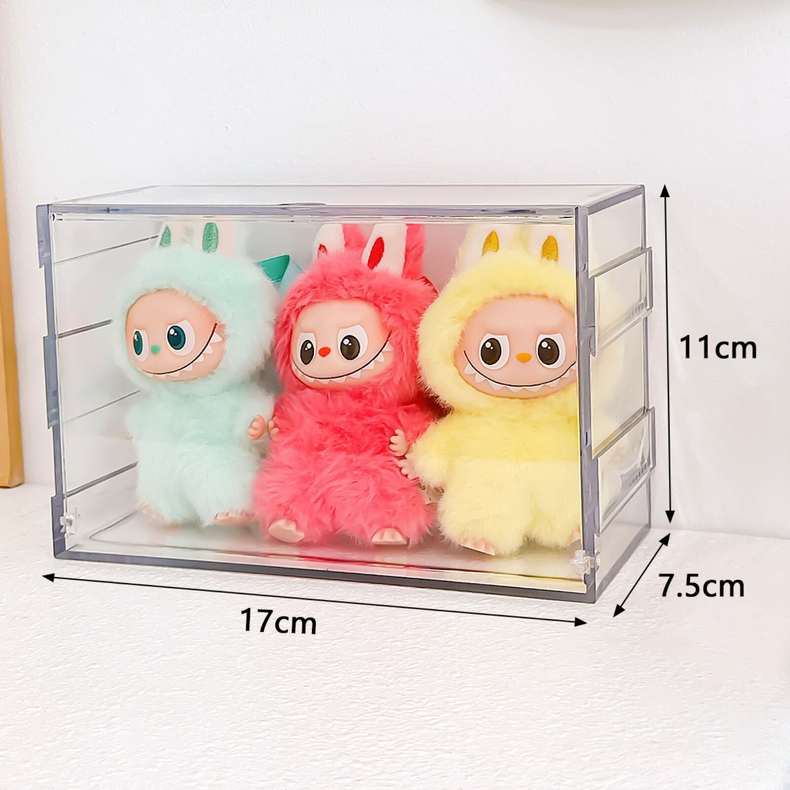アクリル 透明 収納ケース Labubu 4代対応 ドール フィギュア