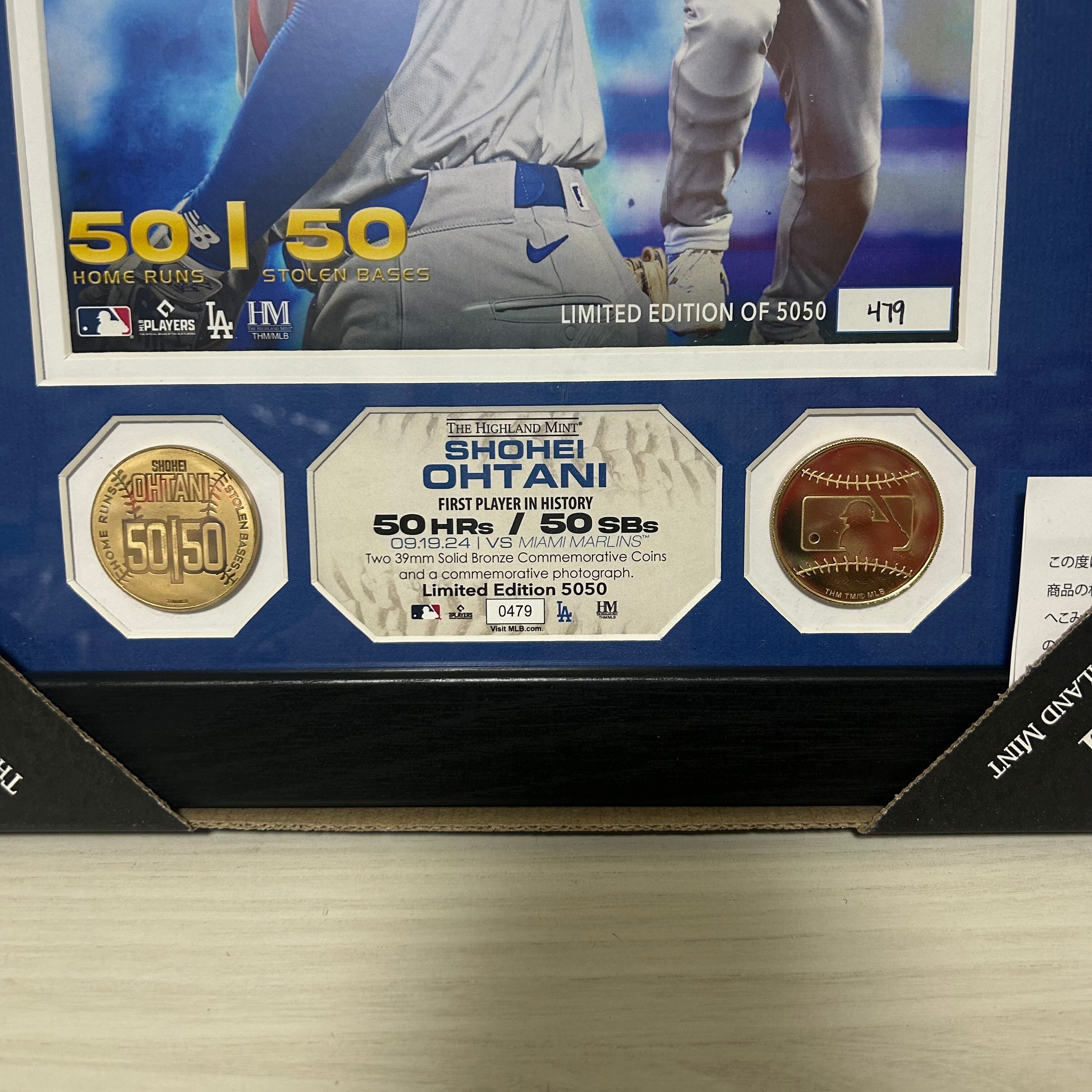 大谷翔平 2024 50/50達成記念グッズ ダブルコインフォトミント