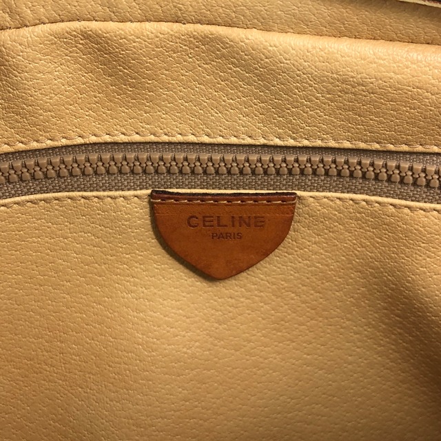 CELINE セリーヌ マカダム ショルダーバッグ ブラウン ブラゾン PVC レザー vintage ヴィンテージ オールド 26ppnb