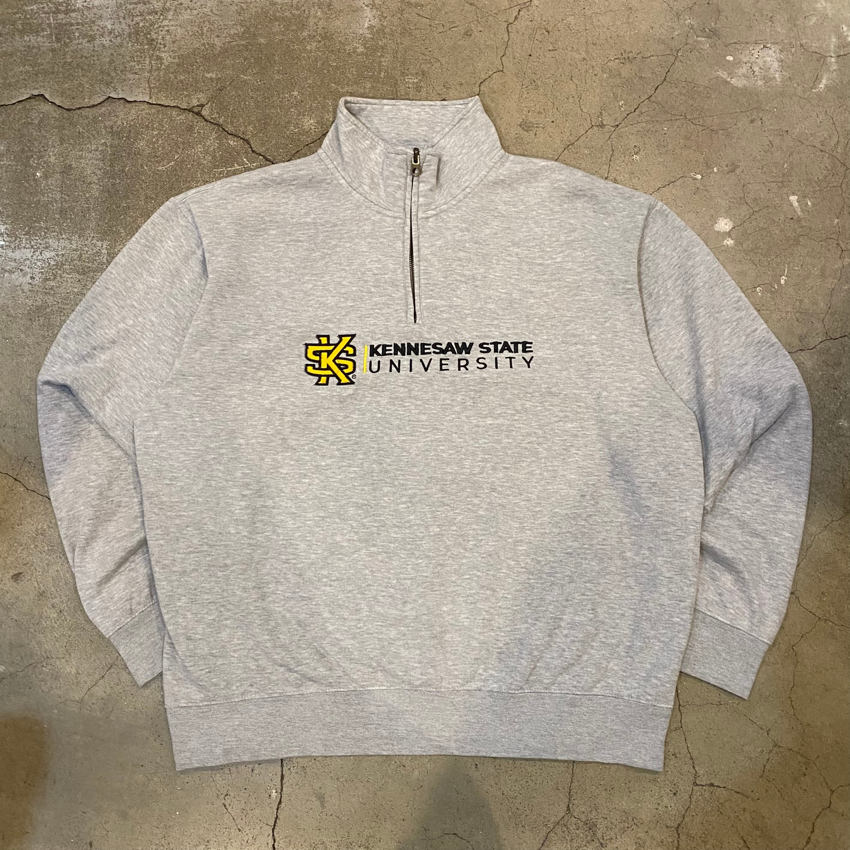 Blue 84 college wappen embroidery half zip sweat | 仙台 古着屋